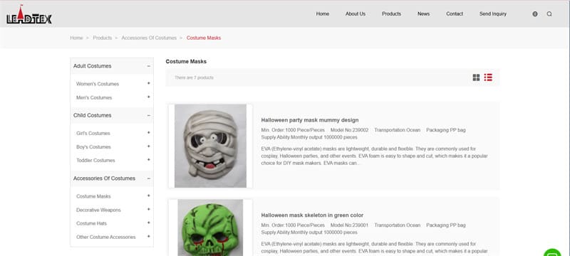 Top 10 Wholesale Halloween Mask Manufacturer