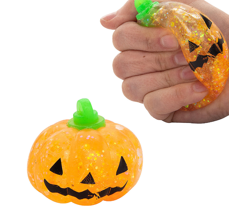 Sensory toys with spooky designs (squishy pumpkin)