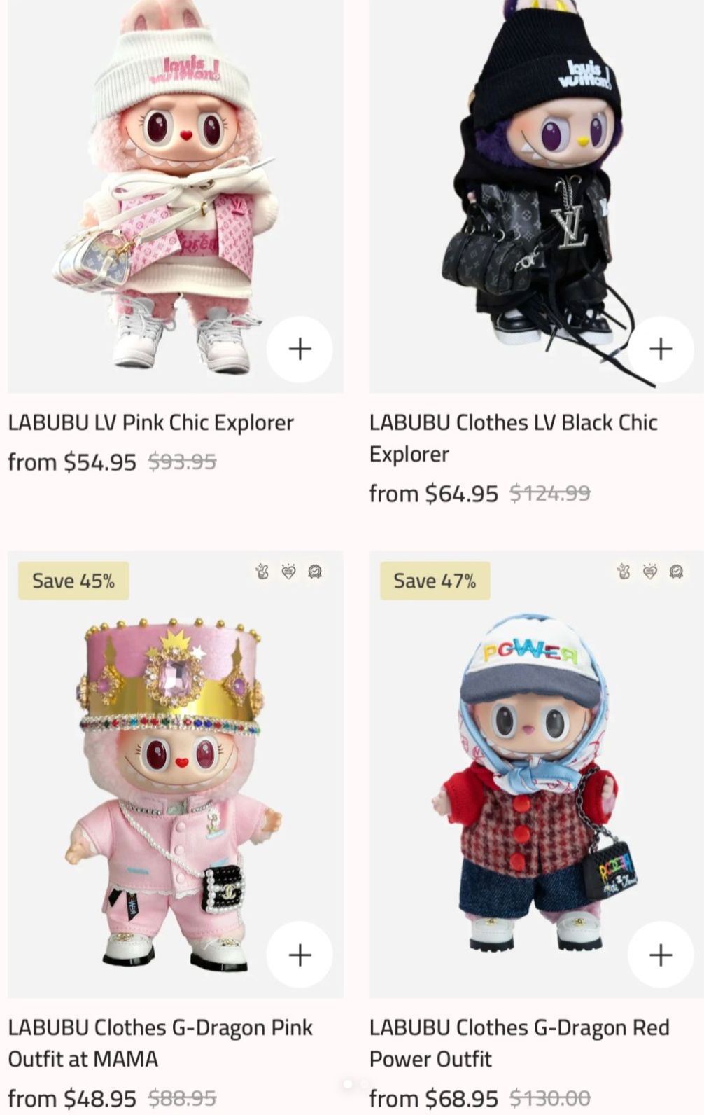 High-end Labubu doll dress on presale at 1688 yuan on Xiaohongshu