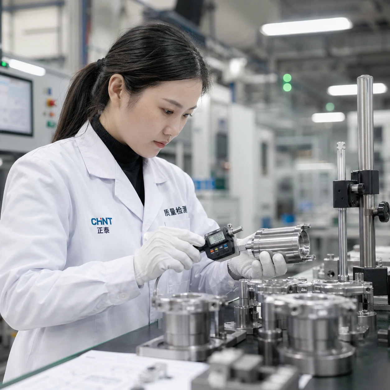 inspector de calidad verificando productos chinos antes de env&iacute;o para importador latinoamericano