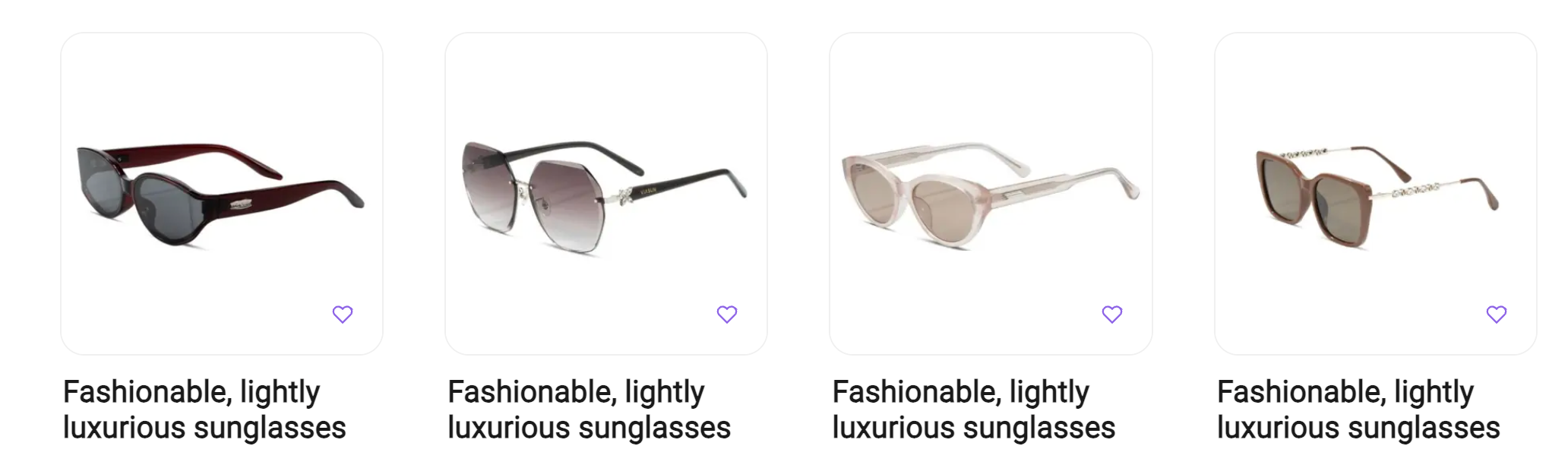 fashionable luxurious sunglasses