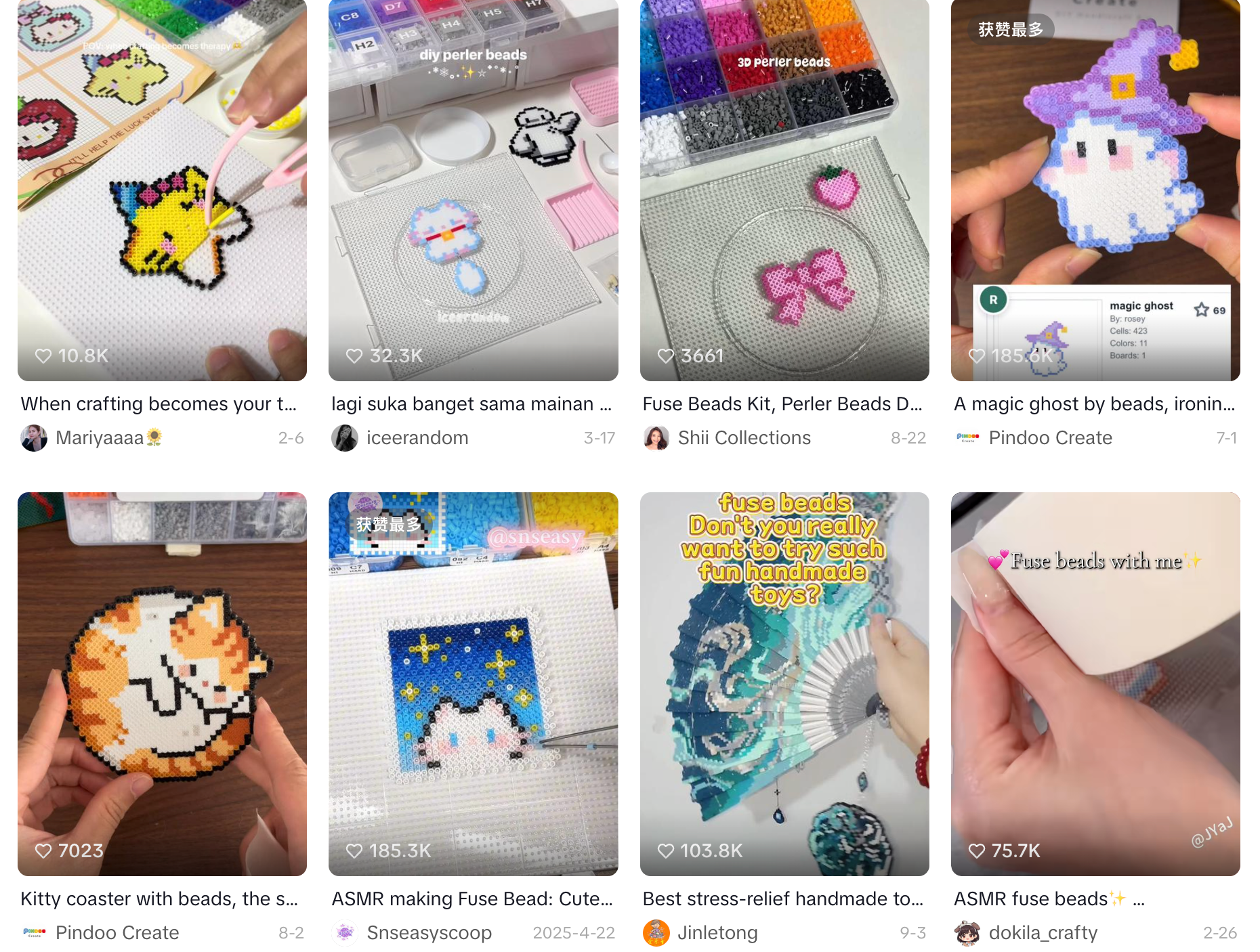 DIY Perler Beads pixel art handmade work