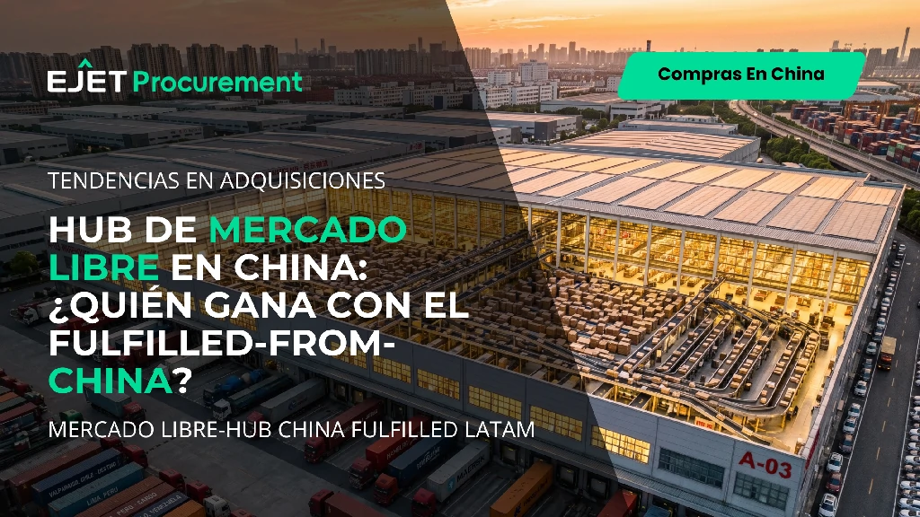 Centro logístico de Mercado Libre en China con contenedores de envío hacia América Latina