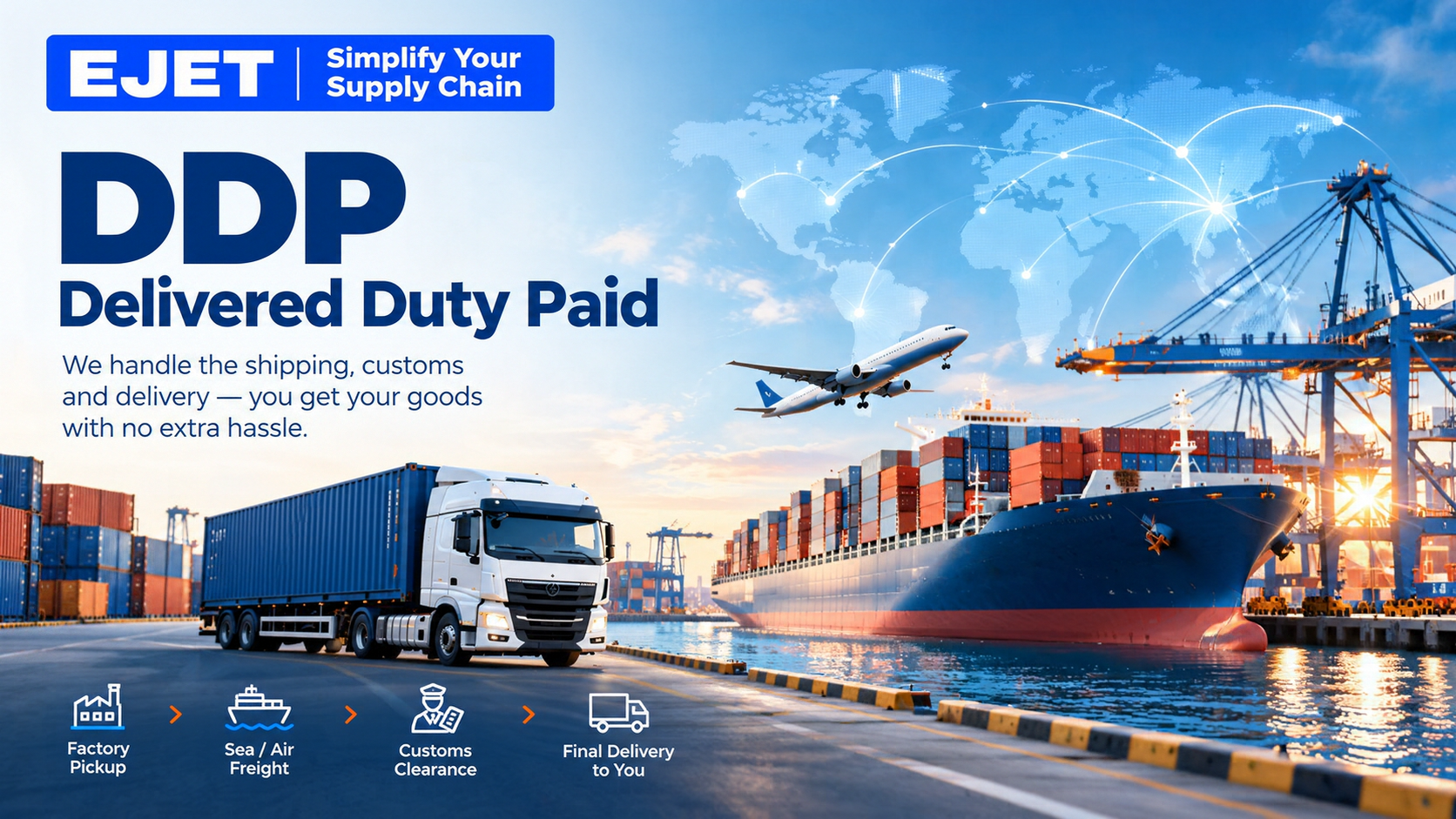 DDP, or Delivered Duty Paid