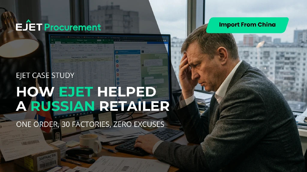 Russian retail buyer overwhelmed by inconsistent supplier quality and multi-factory coordination challenges when sourcing from China