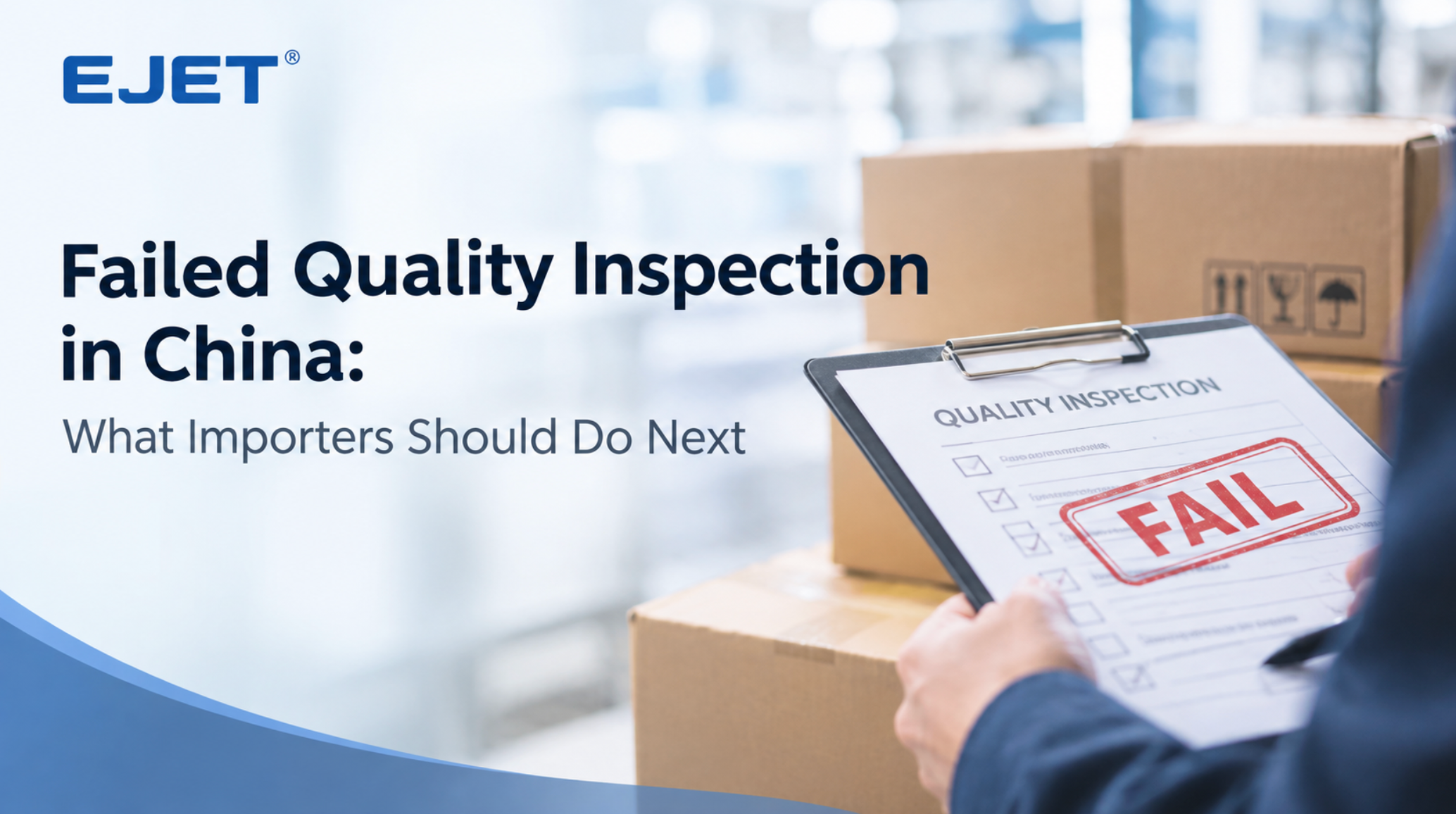 failed quality inspection China report with defect evidence and corrective action review